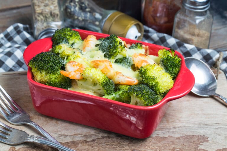 Shrimp pasta，Broccoli, shrimp